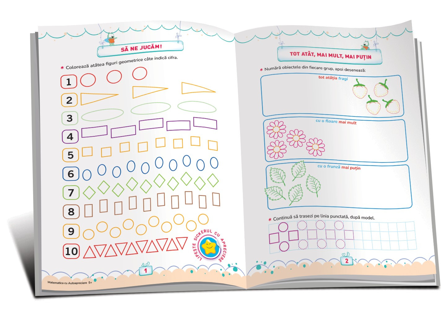 Matematica 5+ cu stickere pentru apreciere